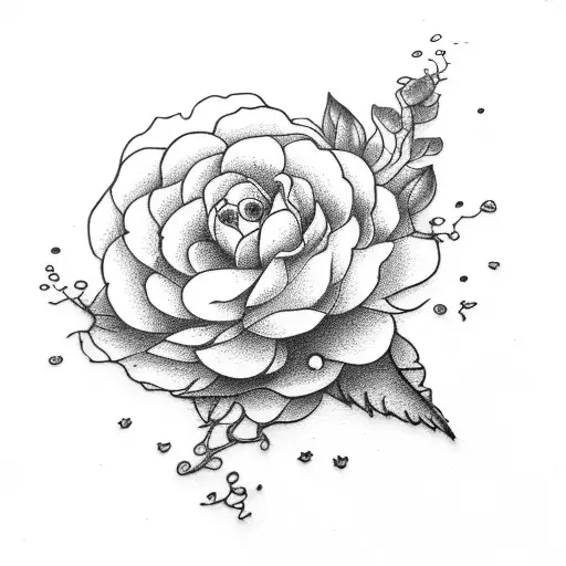 dainty branch of peach blossoms  tattoo design idea