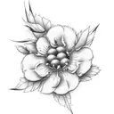 vietnamese peach blossoms  tattoo design idea