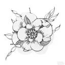 vietnamese peach blossoms  tattoo design idea