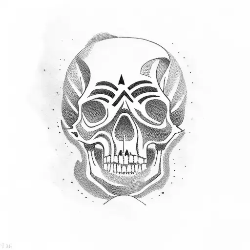 muerto skull tattoo design idea