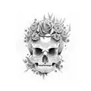 muerto skull realism tattoo design idea