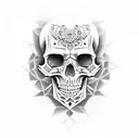 muerto skull realism tattoo design idea