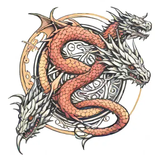 ouroboros dragon tattoo design idea