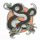 ouroboros dragon tattoo design idea