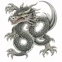 ouroboros dragon tattoo design idea