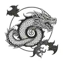 ouroboros dragon tattoo design idea