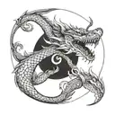 ouroboros dragon tattoo design idea