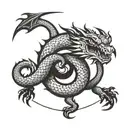 ouroboros dragon tattoo design idea