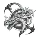 ouroboros dragon tattoo design idea