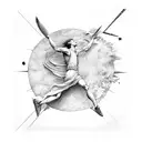 icarus falling tattoo design idea