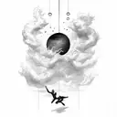 icarus falling tattoo design idea