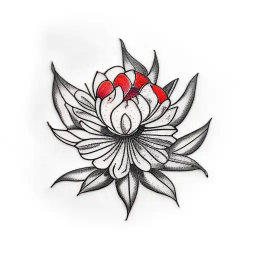 red haemanthus flowers tattoo design idea