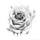 broken heart rose tattoo design idea