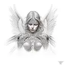 angel knight tattoo design idea