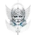 angel knight tattoo design idea
