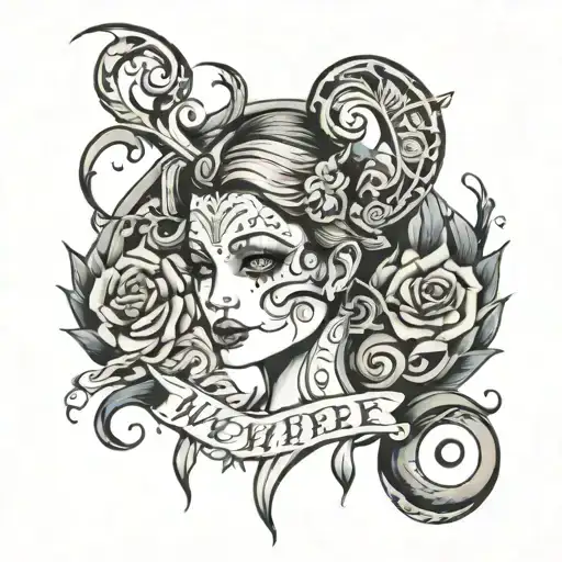 whore tattoo design idea
