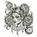 whore tattoo design idea