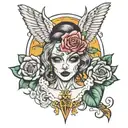 whore tattoo design idea