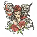 whore  tattoo design idea