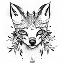 Fox tattoo design idea