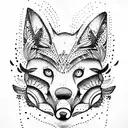Fox tattoo design idea