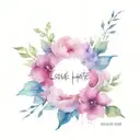 Love hate tattoo design idea