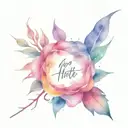 Love hate tattoo design idea