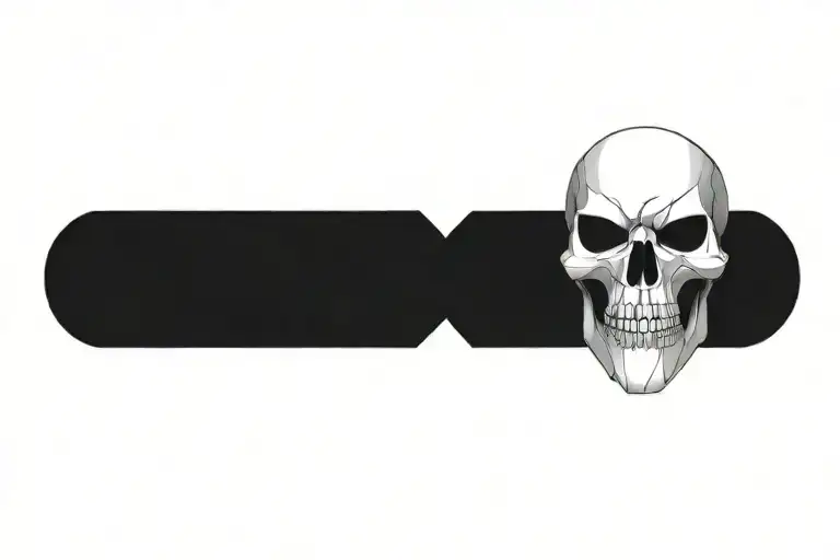 half-skull theatrical mask  tattoo design idea