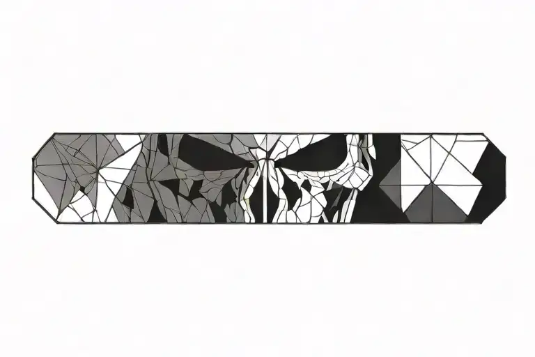 half-skull theatrical mask  tattoo design idea