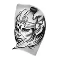 a chef with a knife on fire kitchen  tattoo design idea