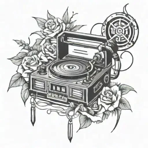 Dj set memorial tattoo tattoo design idea