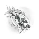 yin and Yang koi fish tattoo design idea