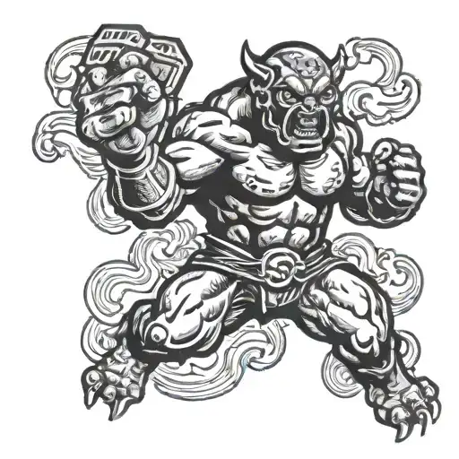 Balrog Draw tattoo design idea