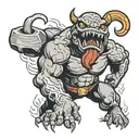 Balrog Draw tattoo design idea