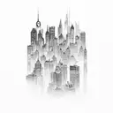 gotham city  tattoo design idea