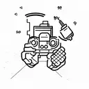 A bicep flexing with a video game controller wrapped around it tattoo design idea