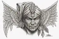 turk soldier warrior tattoo design idea