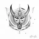Anubis tattoo design idea