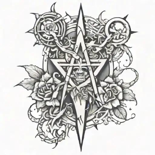 yhwh with thorns wrapping tattoo design idea