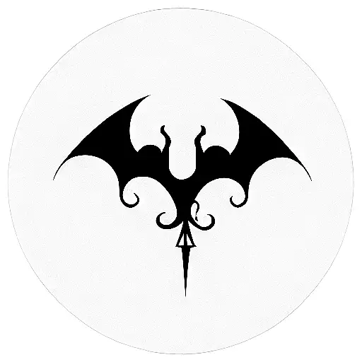castle, gothic, bat, sharp corners tattoo design idea