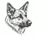 German Shepherd dog tattoo design idea