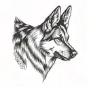 German Shepherd dog tattoo design idea