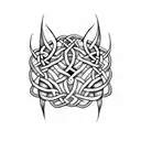 celtic druid pattern nature tattoo design idea