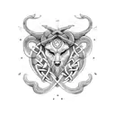 celtic druid pattern nature tattoo design idea