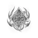 celtic druid pattern nature tattoo design idea