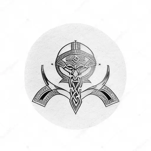 breast round viking eagle tattoo tattoo design idea