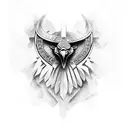 viking eagle tattoo design idea