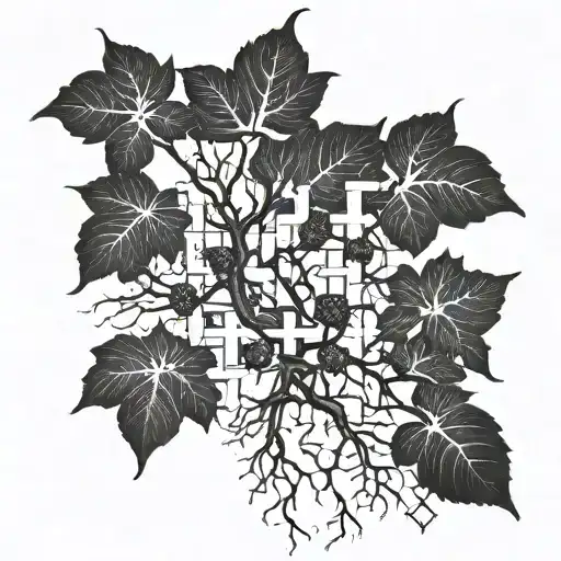 roots THC chemical structure tattoo design idea