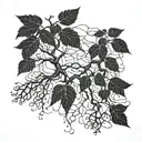 roots THC chemical structure tattoo design idea