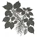 roots THC chemical structure tattoo design idea